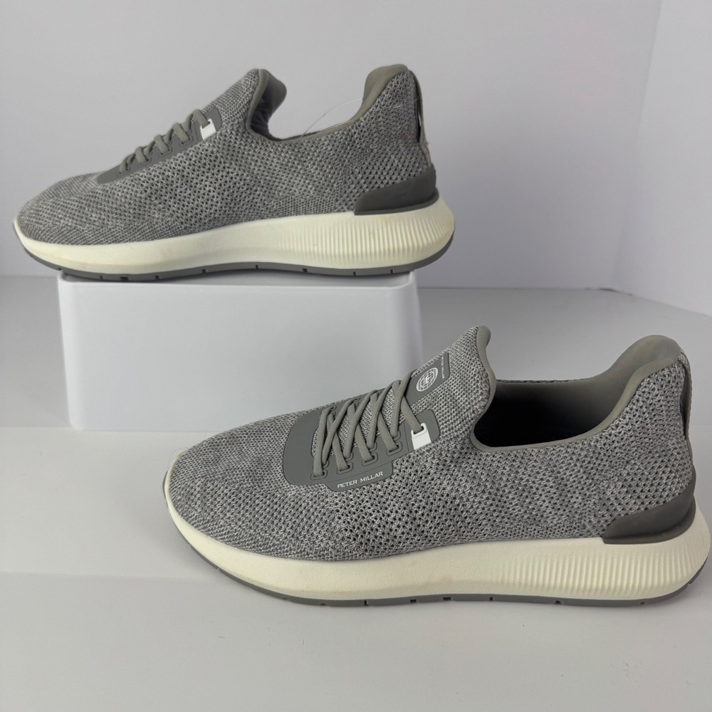 Peter Millar Hyperlight Glide Grey Knit Sneakers LF23EF11 Womens 8